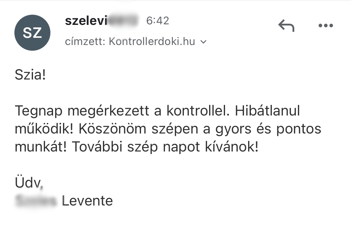 Ügyfél vélemény - Megbízható szerviz