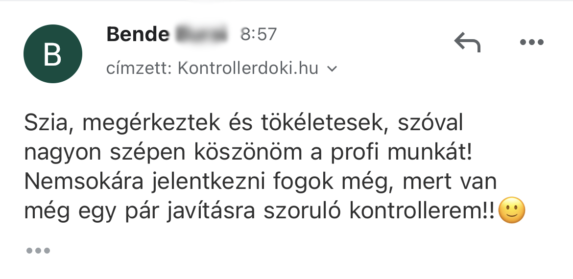Ügyfél vélemény - Facebook értékelés a gyors szervizről