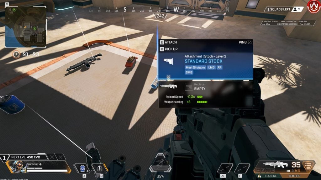 Fegyvert kereső játékos az Apex Legendsben
