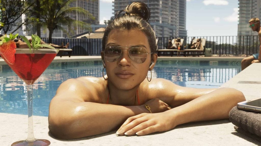 Lucia egy uszodában pihen a GTA 6-ban