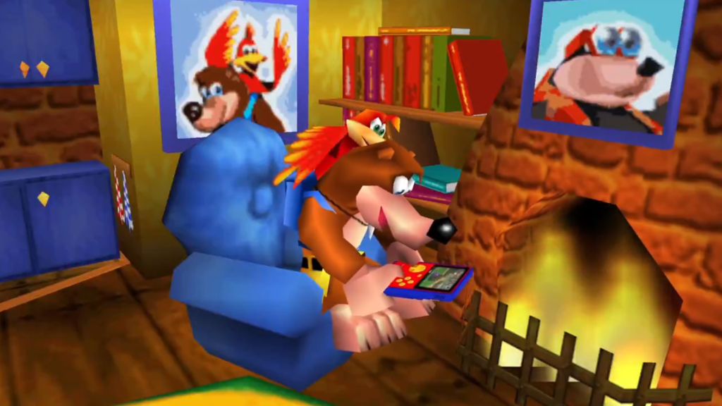 Super Pocket Rare Edition konzol a Banjo-Kazooie játékokkal