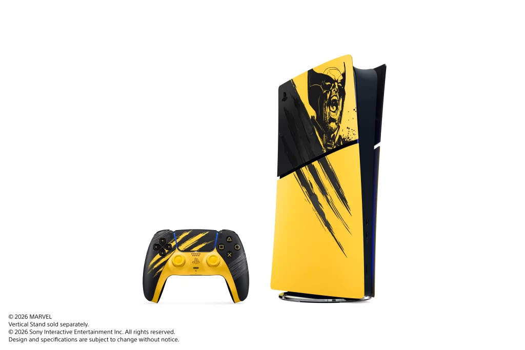 Marvel's Wolverine Battle Yellow PS5 konzol elölről