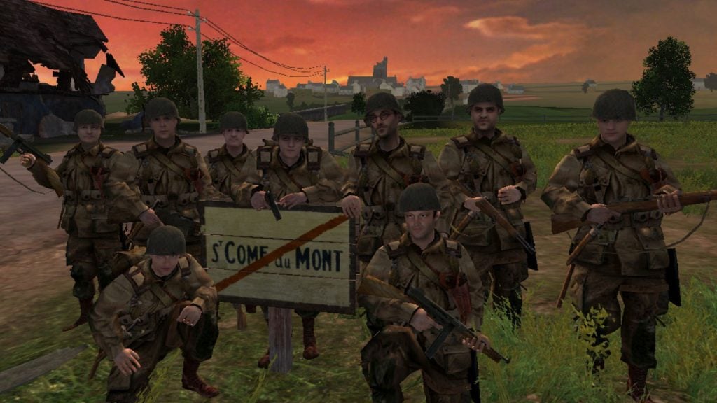 Katonák egy Brothers in Arms jelenetből