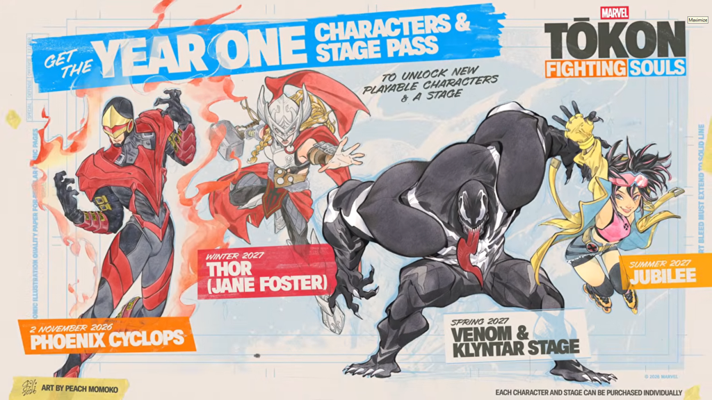 A Marvel Tōkon első éves DLC kasztjának bejelentő képe