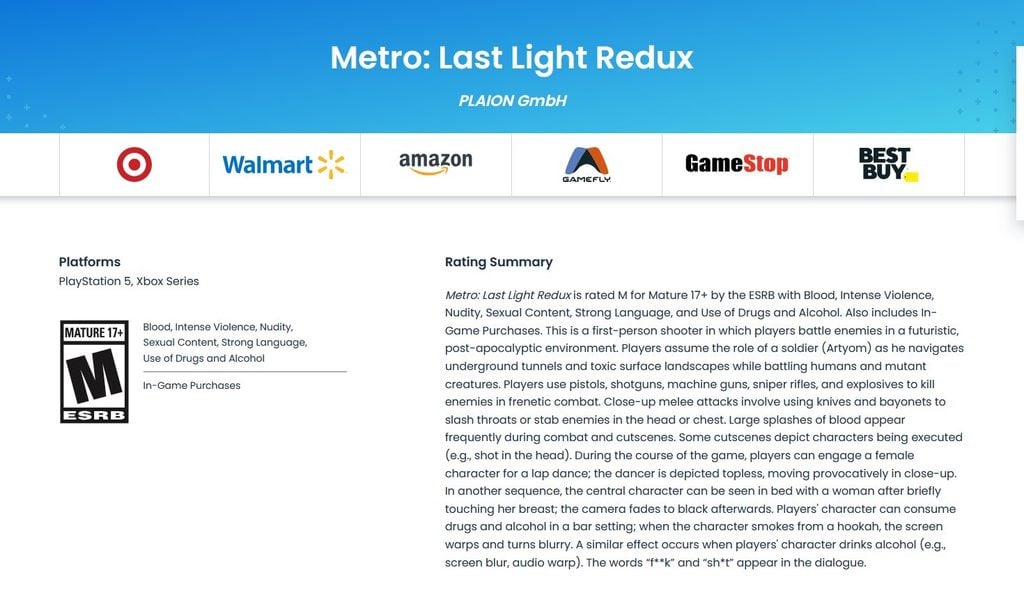 Metro Last Light Redux next-gen verzió bejelentés