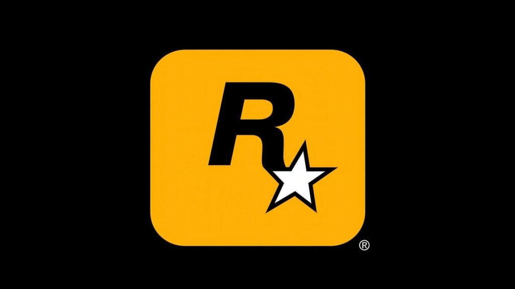 Rockstar Games logó fekete háttéren