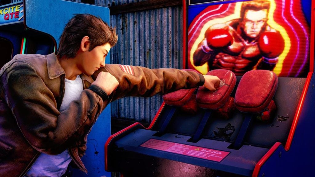 Ryo egy bokszos minijátékban üt a Shenmue 3-ban