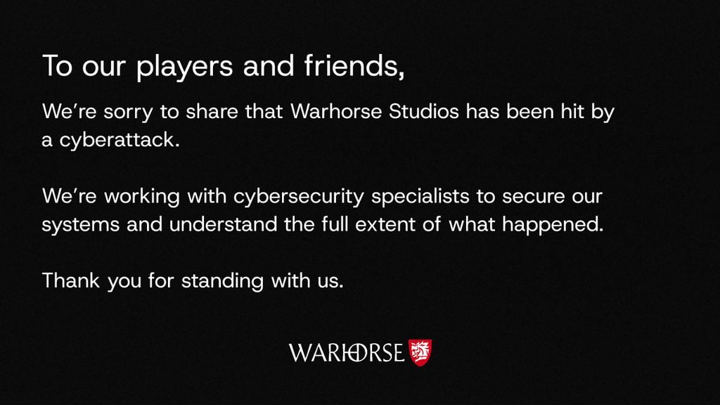 A Warhorse Studios hivatalos közleménye a kibertámadásról