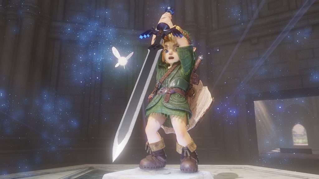 A Zelda Ocarina of Time kard jelenet
